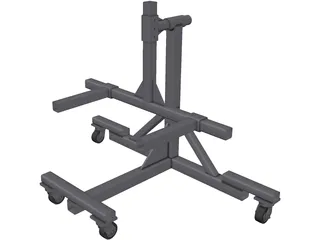 Automotive Rotisserie End Stand 3D Model preview