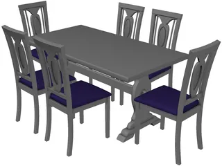 Table Chinese Style 3D Model preview
