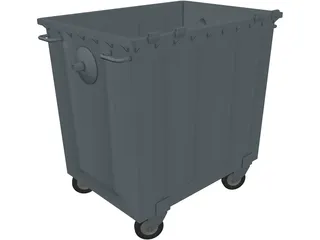 Trash Bins 1000 lt 3D Model preview
