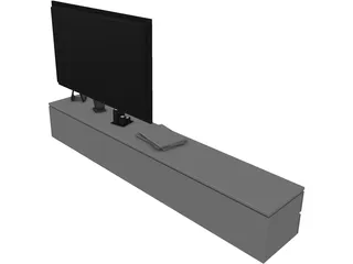 TV Stand Low 3D Model preview