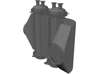 Condensing Gas Heat Exchanger 3D Model preview