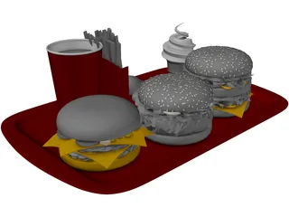McDonalds Food 3D Model preview
