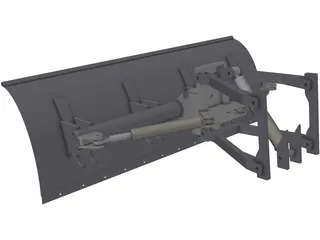 Bulldozer Snow Pusher 3D Model preview