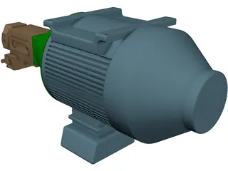 Motor Bellhousing Coupling Pump 3D Model preview