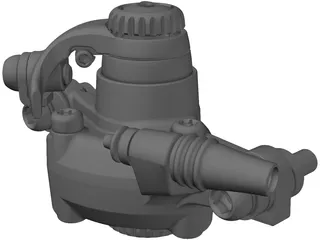 SRAM BB7 Mechanical Disk Brake Caliper 3D Model preview