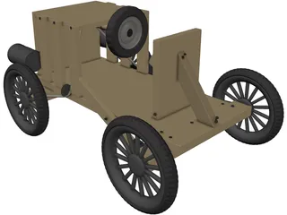 Soap Box Derby Car 3D Model preview