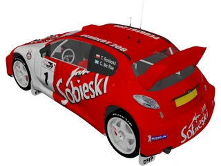Peugeot 206 WRC 3D Model preview