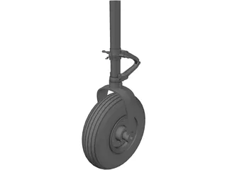 Cessna 150 Nose Landing Gear 3D Model preview