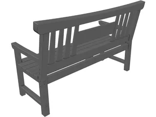 Bench 3D Model preview