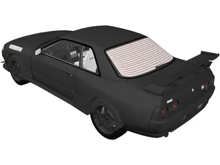 Nissan Skyline Mines R32 (1993) 3D Model preview