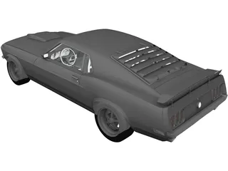 Ford Mustang BOSS 429 (1970) 3D Model preview