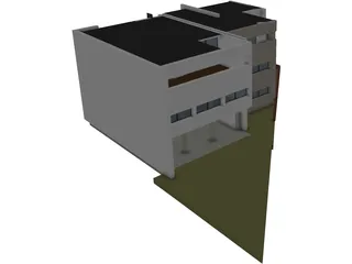 Little Hospital Building 3D Model preview