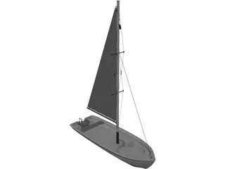 Small Boat 3D Model preview
