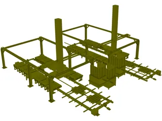 Dual Gantry Robotic System 3D Model preview