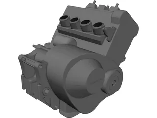 Honda CBR600RR Engine 3D Model preview