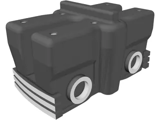 Yamaha VMAX 1200 Motorcycle Cylinder Head 3D Model preview