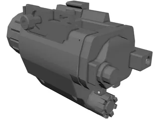 Tactical Light with Laser 3D Model preview