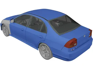 Honda Civic (2005) 3D Model preview