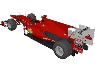 Ferrari F1 F10 (2010) 3D Model preview