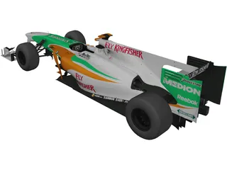 Force India VJM03 F1 (2010) 3D Model preview