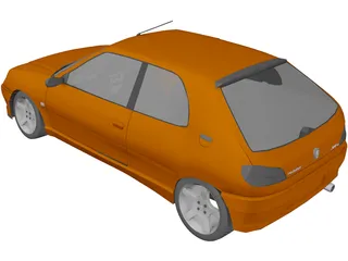 Peugeot 306 GTi 3D Model preview