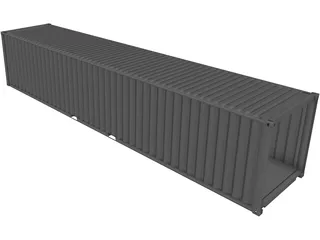 Shipping Container 40` ISO 3D Model preview