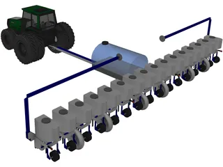 Kinze Corn Planter 3D Model preview
