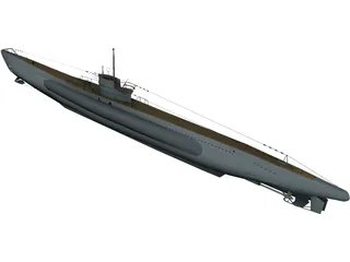 Uboat Type VII 3D Model preview