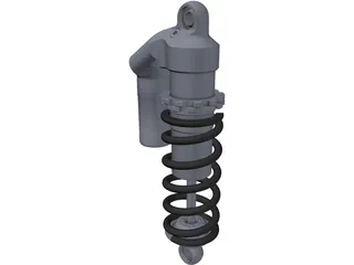 Ohlins TTX-25 Damper w/ Spring 3D Model preview