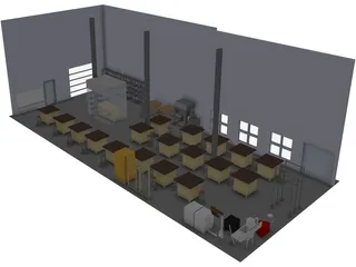Benchroom 3D Model preview