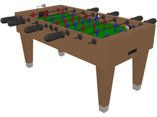 Foosball Table 3D Model preview