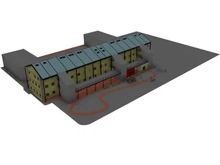 Social House A Class 3D Model preview