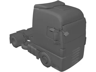 European Cab Over Truck 3D Model preview
