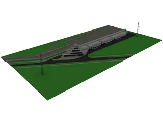 Industrial Base 3D Model preview