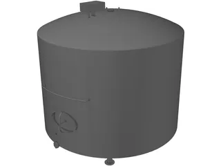 Milk Silo 3D Model preview