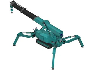 Maeda MC 285 Mini Crawler Crane 3D Model preview
