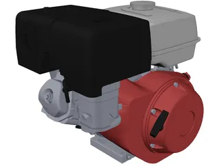Honda GX340 Engine 3D Model preview