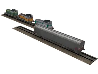 Trains Collection 3D Model preview