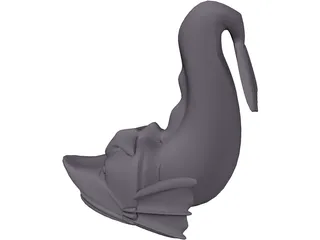 Fish Mythology Dolphin 3D Model preview