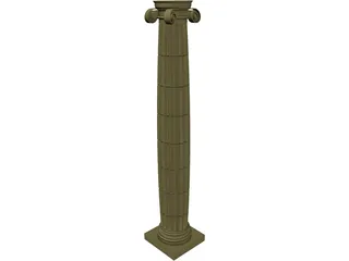 Ionic Column 3D Model preview