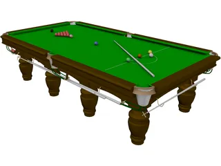 Pool Table 3D Model preview