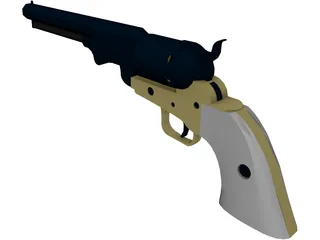 Colt Army Revolver 3D Model preview