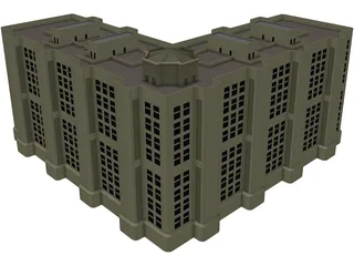 Municipal Building 3D Model preview