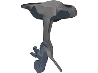 Ear Cutaway 3D Model preview