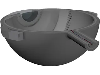 Eye Cutaway 3D Model preview