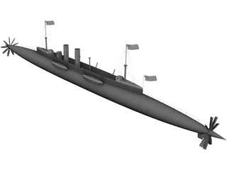 Cigar Ship Ross Winans 3D Model preview
