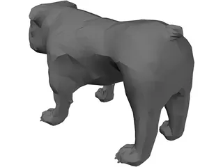 Dog Bulldog 3D Model preview