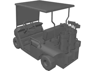 Golf Cart 3D Model preview