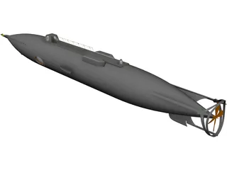 Jules Verne Nautilus Submarine 3D Model preview