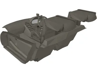 Interior Sports Car 3D Model preview